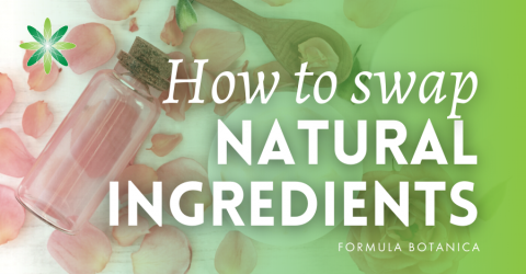 How to swap Natural Cosmetic Ingredients in your Formulation