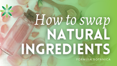 How to swap Natural Cosmetic Ingredients in your Formulation