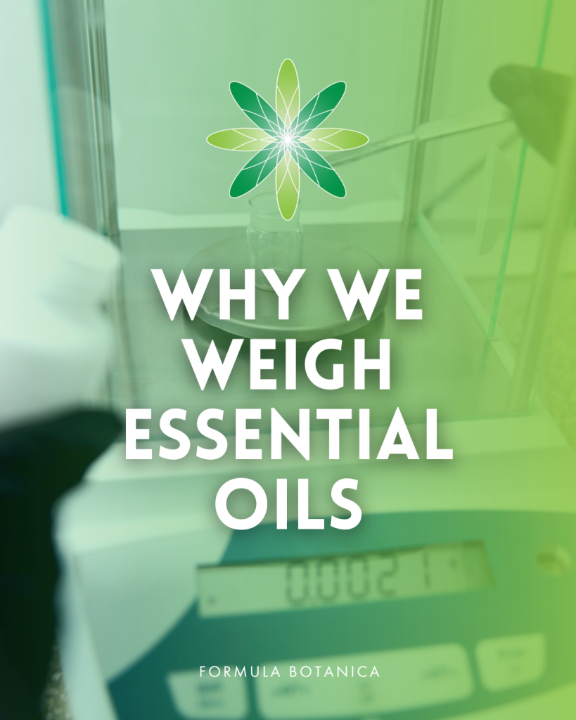Weigh essential oils