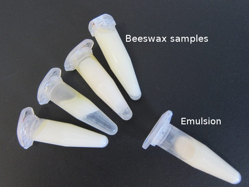 Beeswax is not an emulsifier