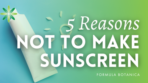 5 Reasons why you should not make Homemade Sunscreen