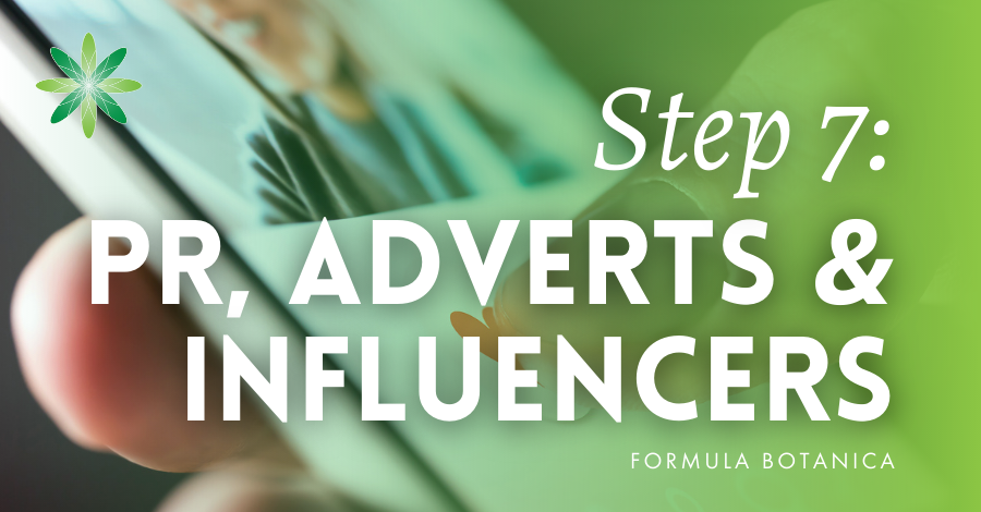 sell cosmetics step 7 - pr adverts influencers