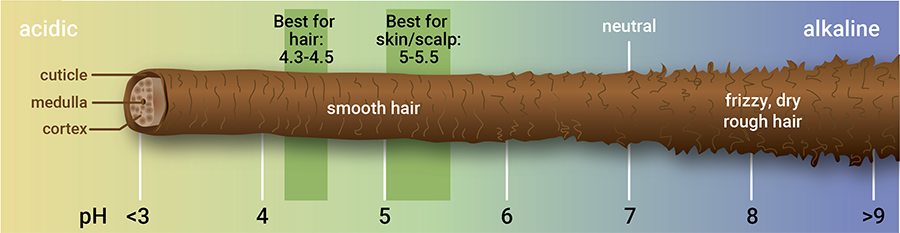 pH of hair scalp making natural haircare