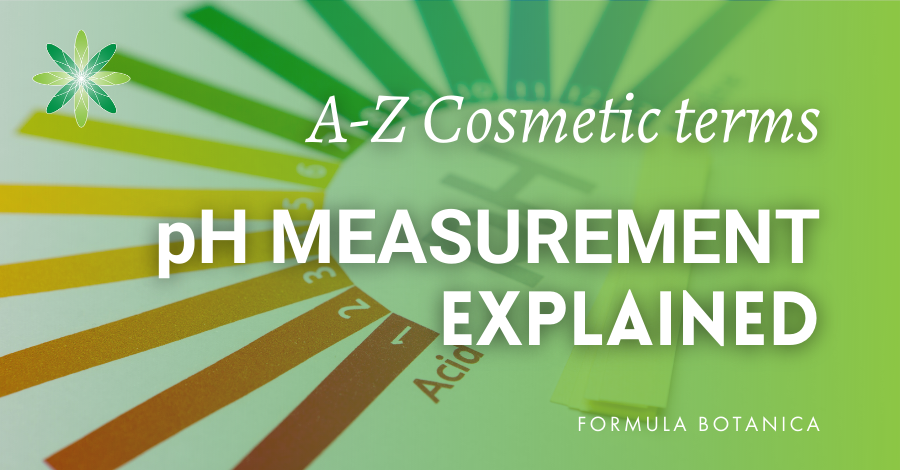 A-Z cosmetic terms pH measurement