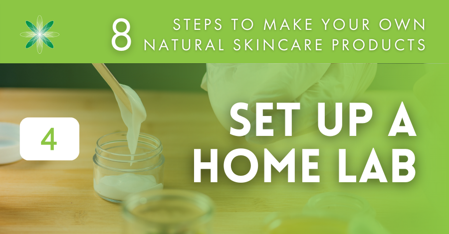 Make your own skincare step 4 set up a home lab