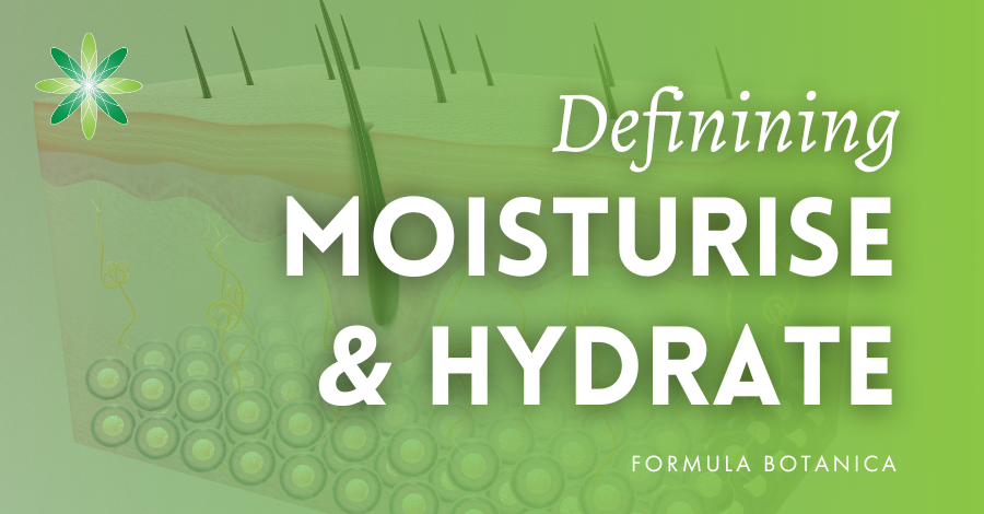 Defining moisturise vs hydrate