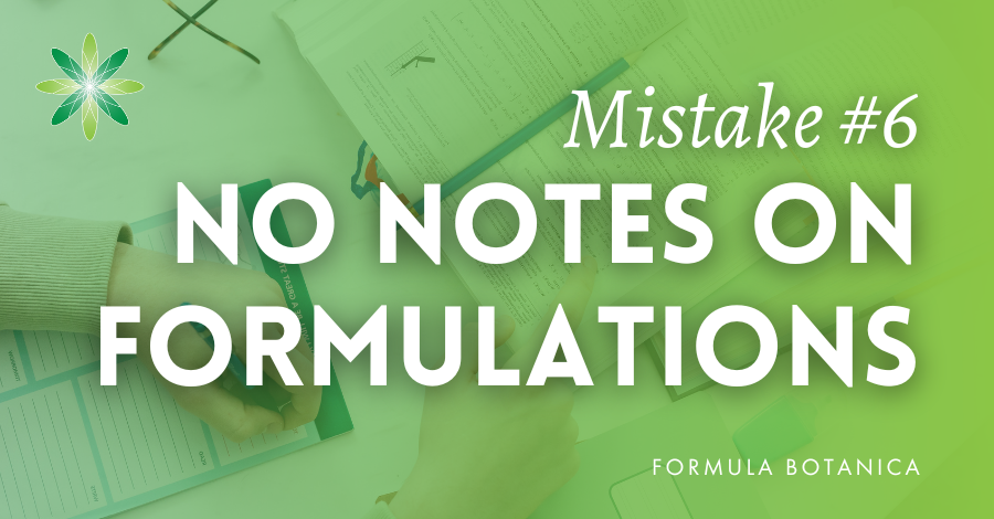 cosmetic formulation notes