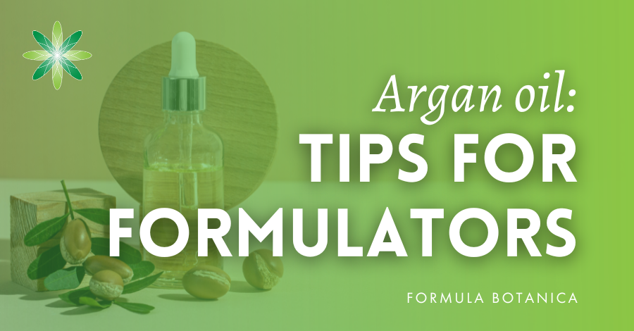 Argan oil formulating tips