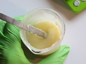 stir to trace step body butter formulation